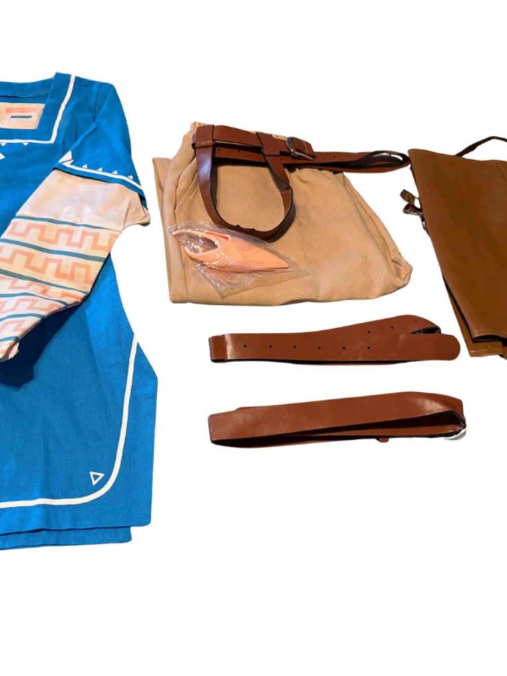 Link Breath of the Wild Inspired Kids Costume Size 150 - 1pc Tunic & Pocket Pant - Picture 4 of 6